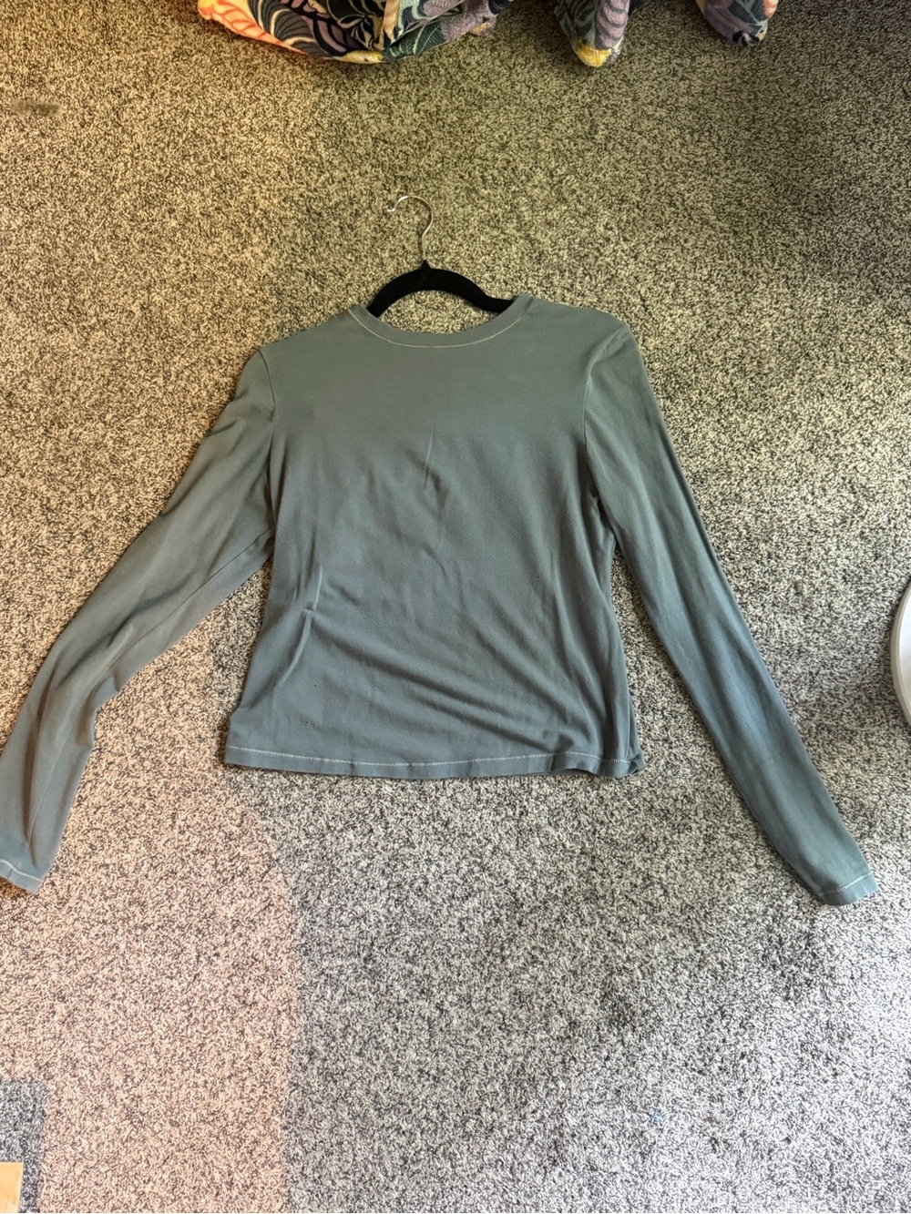 SKIMS Long Sleeve Tee in Sage Green